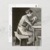 Vrouw Praying, Vincent van Gogh Briefkaart (Voorkant / Achterkant)