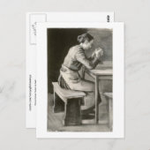 Vrouw Praying, Vincent van Gogh Briefkaart (Voorkant / Achterkant)