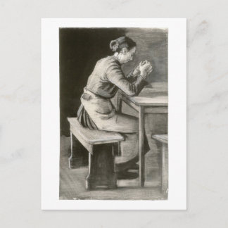 Vrouw Praying, Vincent van Gogh Briefkaart