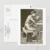 Vrouw Praying, Vincent van Gogh Briefkaart (Voorkant / Achterkant)