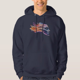 Vrouw Profiel in Kosmische Kleuren Hoodie
