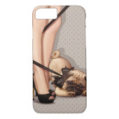 Vrouw & Pug-uppy Case-Mate iPhone Case (Achterkant)