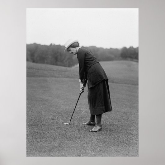 Vrouw Putting, jaren 20 Poster (Voorkant)