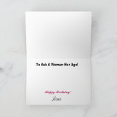 Vrouw Quilting Verjaardag Wenskaart Feestdagen Kaart (Binnen)