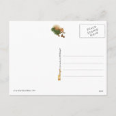 Vrouw raakt bevriend met eekhoorn in de kersttijd feestdagenkaart (Achterkant)