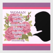 Vrouw Raamsticker (Vel)