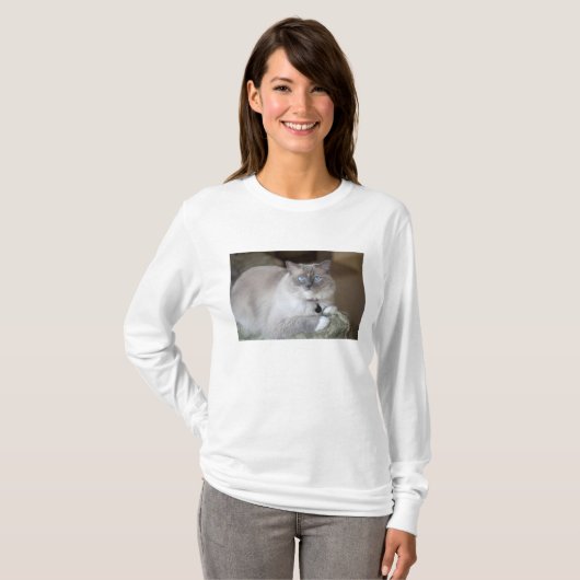 Vrouw Ragdoll Cat T-shirt (Voorkant volledig)