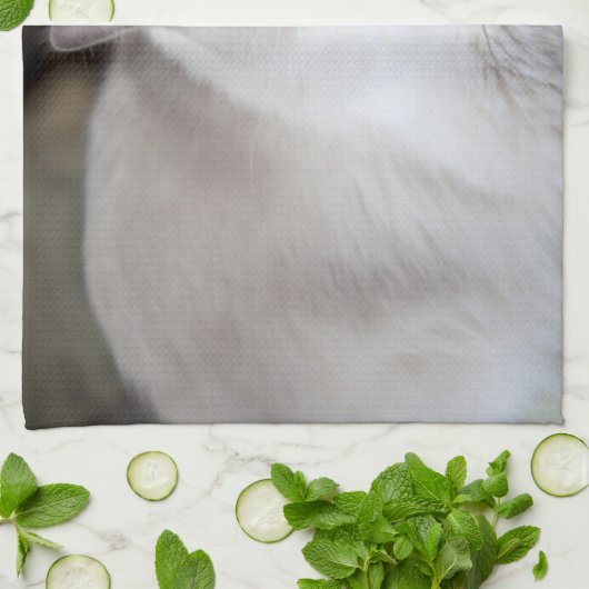 Vrouw Ragdoll Cat Theedoek (Gevouwen)