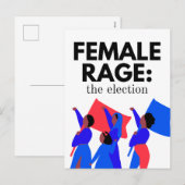 Vrouw Rage: de briefkaarten van de verkiezingen (Voorkant / Achterkant)