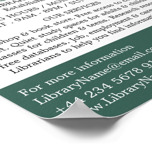 Vrouw Reader, Bibliotheek Adverteren Poster (Hoek)