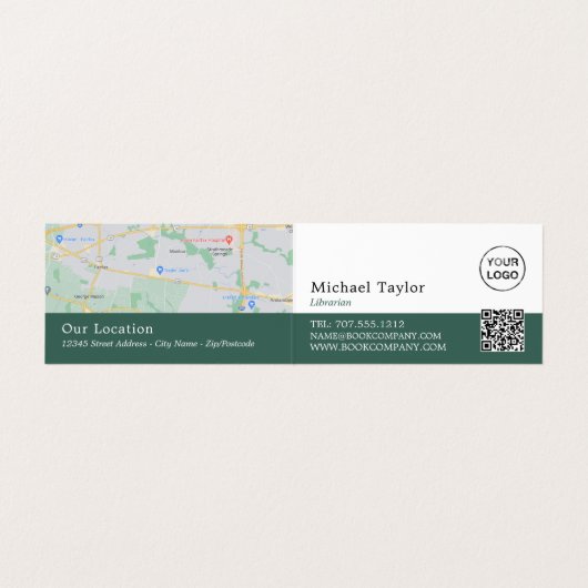 Vrouw Reader, bibliotheek, gedetailleerd overzicht Visitekaartje (Binnenkant ongevouwen)