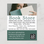 Vrouw Reader, boekwinkel Adverteren Flyer (Voorkant)