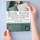 Vrouw Reader, boekwinkel Adverteren Flyer (Hand)