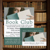 Vrouw Reader, Book Club Adverteren Flyer