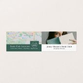 Vrouw Reader, Book Club Gedetailleerd Visitekaartje (Buitenkant ongevouwen)