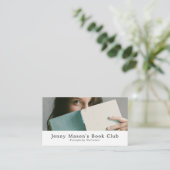 Vrouw Reader, Book Club Visitekaartje (Staand voorkant)