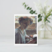 Vrouw Reading, 1909 (olie op doek) Briefkaart (Staand voorkant)