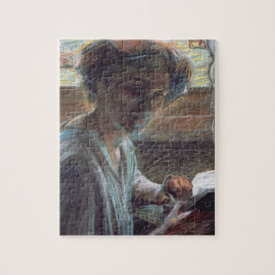 Vrouw Reading, 1909 (olie op doek) Legpuzzel