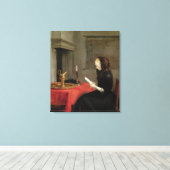 Vrouw Reading, c.1662 Canvas Afdruk (Insitu (Houten vloer))