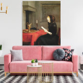 Vrouw Reading, c.1662 Canvas Afdruk (Insitu (Woonkamer))
