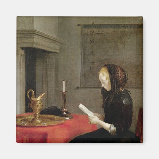 Vrouw Reading, c.1662 Magneet (Voorkant)