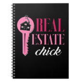 Vrouw Real Estate Agent Funny Estate Broker Notitieboek (Voorkant)