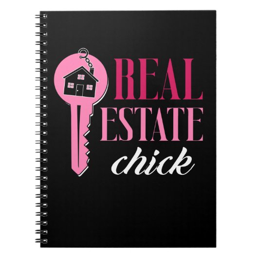 Vrouw Real Estate Agent Funny Estate Broker Notitieboek (Voorkant)