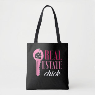 Vrouw Real Estate Agent Funny Estate Broker Tote Bag