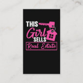 Vrouw Real Estate Agent Girl Property Investor Visitekaartje (Voorkant)