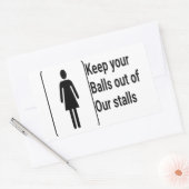 Vrouw rechts, badkamer sticker, rechthoekige sticker (Envelop)