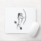Vrouw Recurve Archer Muismat (Met muis)