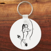 Vrouw Recurve Archer Sleutelhanger (Voorkant)