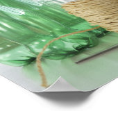 Vrouw: recycling van plastic flessen, blikken en b poster (Hoek)