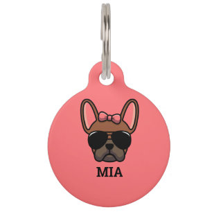 Vrouw Red Fawn Franse Bulldog ID Tag Huisdierpenning