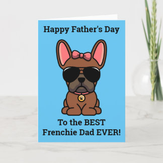 Vrouw Red Fawn Franse bulldog-Vaderdag Kaart