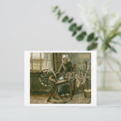 Vrouw Reeling Yarn (F68) Van Gogh Fine Art Briefkaart (Staand voorkant)