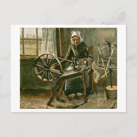 Vrouw Reeling Yarn (F68) Van Gogh Fine Art Briefkaart (Voorkant)