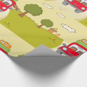 Vrouw reist per auto cadeaupapier
