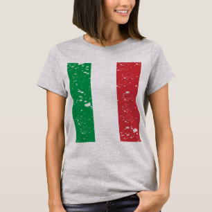 Vrouw  Retro Italiaans Vlaggenland Europa T-shirt