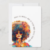 Vrouw Retro Terugspoelen 50e Verjaardag Shindig Pa Kaart (Achterkant)