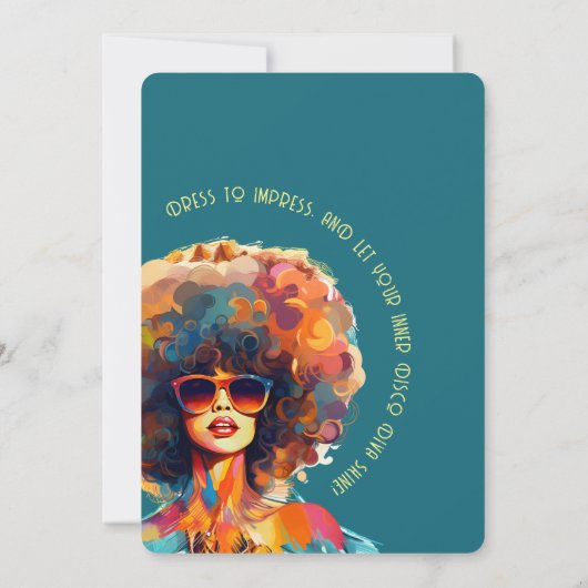 Vrouw Retro Terugspoelen 50e Verjaardag Shindig Pa Kaart (Achterkant)