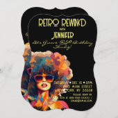 Vrouw Retro Terugspoelen 50e Verjaardag Shindig Pa Kaart (Voorkant / Achterkant)