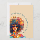 Vrouw Retro Terugspoelen 50e Verjaardag Shindig Pa Kaart (Achterkant)