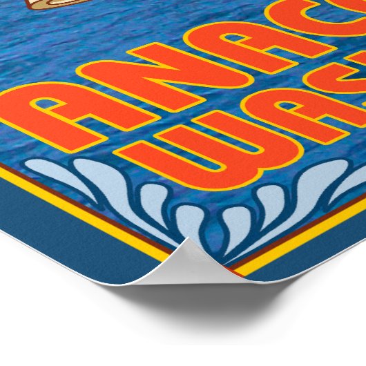 Vrouw Riding Ferry - Anacortes Washington Poster (Hoek)