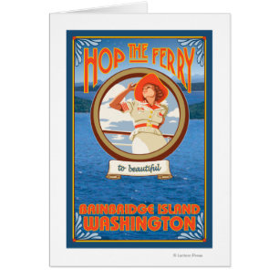 Vrouw Riding Ferry - Bainbridge Island, WA