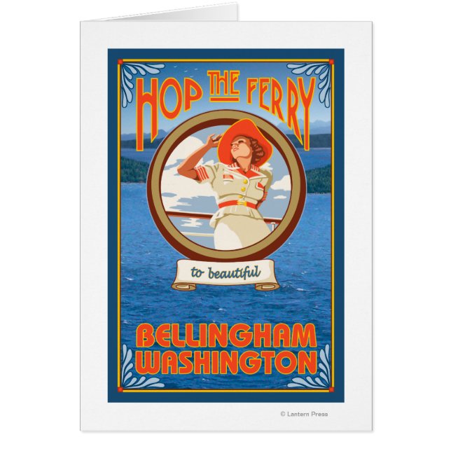 Vrouw Riding Ferry - Bellingham, Washington (Voorkant)