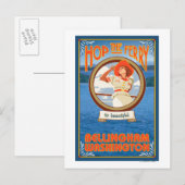 Vrouw Riding Ferry - Bellingham, Washington Briefkaart (Voorkant / Achterkant)
