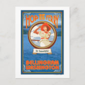 Vrouw Riding Ferry - Bellingham, Washington Briefkaart (Voorkant)