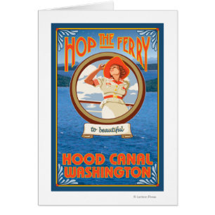 Vrouw Riding Ferry - Hood Canal, Washington