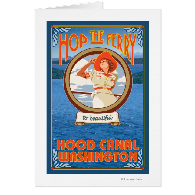 Vrouw Riding Ferry - Hood Canal, Washington (Voorkant)